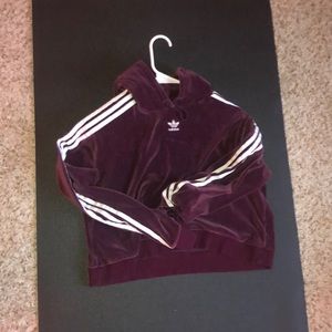 Velvet Maroon Adidas Hoodie